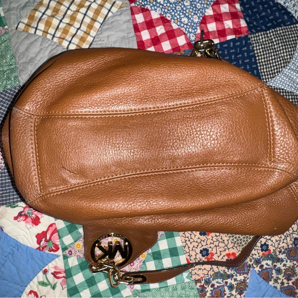 Michael Kors Tan Leather Fulton Hobo Bag - Picture 11 of 16